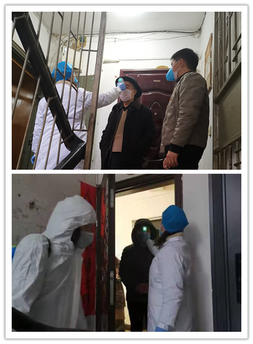医务人员上门监测体温